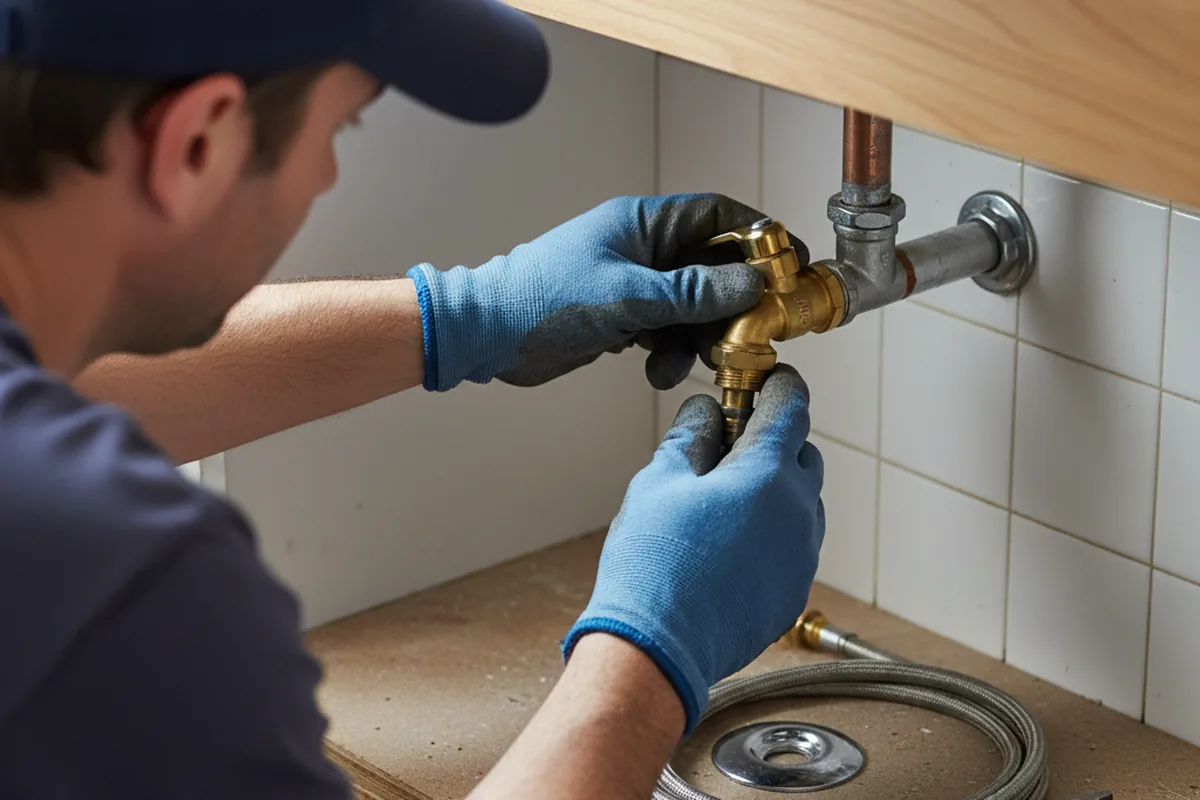 Shutoff valve and fitting work during Burst Pipe Repair in Lawndale